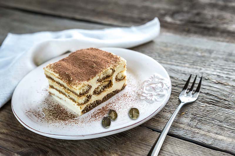 Tiramisu mit Kernöl und Kürbiskernen